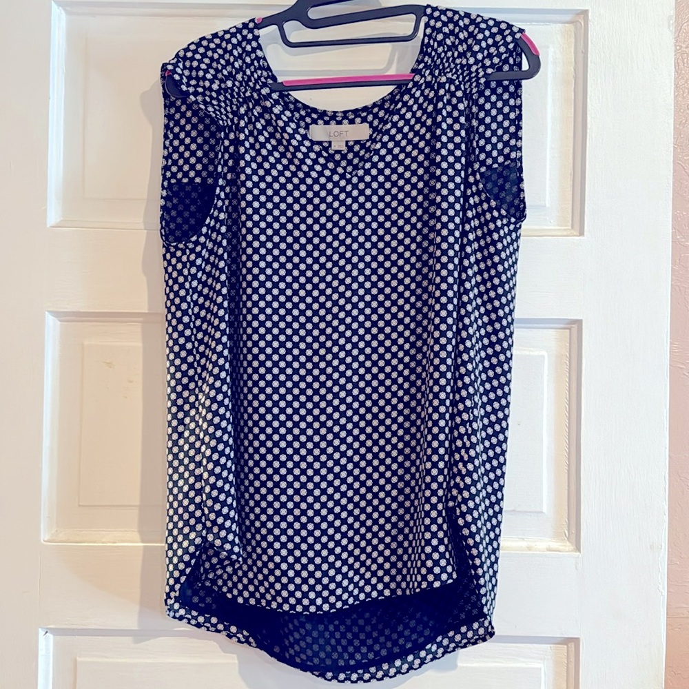 Navy blue sleeveless shirt